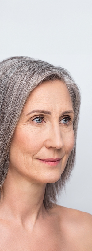 beautiful mature woman with perfect nose doctor sean weiss facial plastic surgery